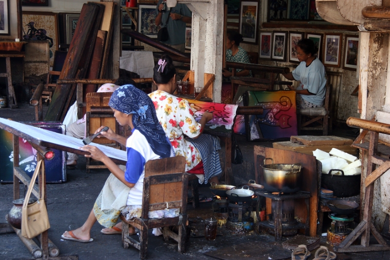 Batik factory, Java Yogyakarta Indonesia 2.jpg - Indonesia Java Yogyakarta. Batik factory